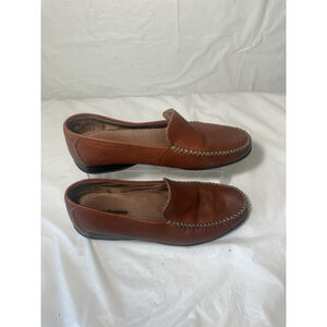Hush Puppies Boston Saddle Leather Slip On Loafers Size 7.5